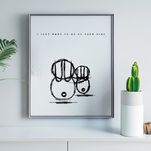 Poster Ik wil gewoon aan jouw kant staan