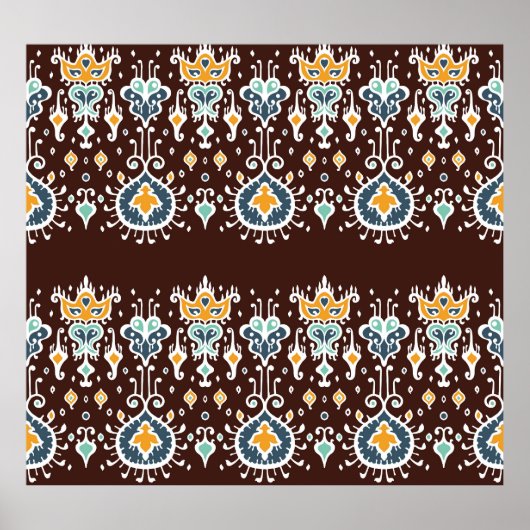 Poster Ikat Inspiration : Élégance Orientale (Devant)