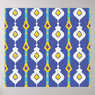 Poster Ikat, un motif ethnique sans faille.
