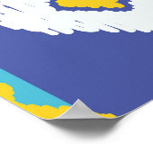 Poster Ikat, un motif ethnique sans faille. (Coin)