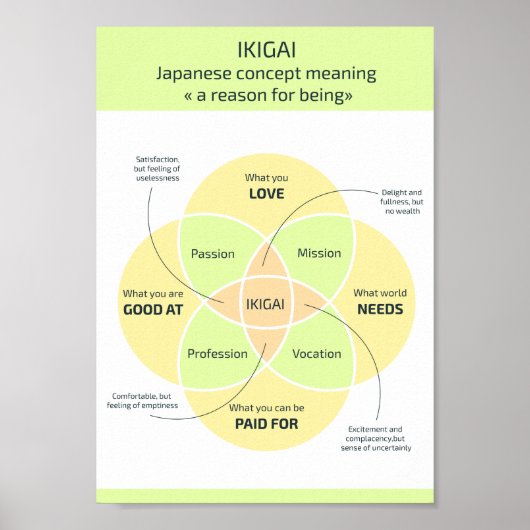 Poster Ikigai : Trouvez votre raison d'être (Devant)