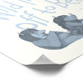 Poster Il a envoyé des choses sauvages au lit - Bleu (Coin)