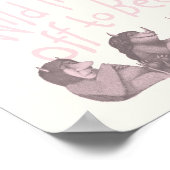 Poster Il a envoyé les choses sauvages au lit - rose (Coin)