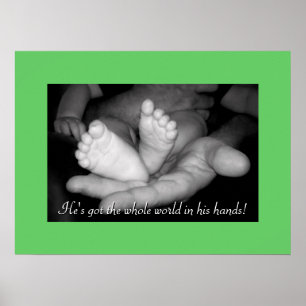 Poster Il a le monde entier dans ses mains Citation Poste