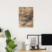Poster Il a oublié le navire pirate (Bureau à domicile)