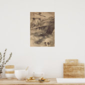 Poster Il a oublié le navire pirate (Cuisine)