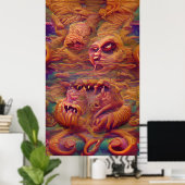 Poster Il a rassasié de mal les affamés (Bureau à domicile)
