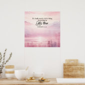 Poster "Il A Tout Fait Belle Aquarelle" Coucher De Soleil (Cuisine)