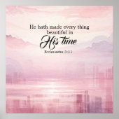 Poster "Il A Tout Fait Belle Aquarelle" Coucher De Soleil (Devant)