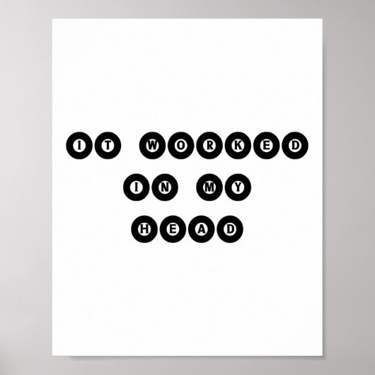Poster Il A Travaillé Dans Ma Tête - Billard Pool Player  (Devant)