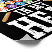 Poster Il A Travaillé Dans Ma Tête Drôle Pool Billard Jou (Coin)