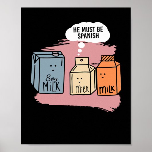 Poster Il Doit Être Du Lait Espagnol Soy Milk Soy (Devant)