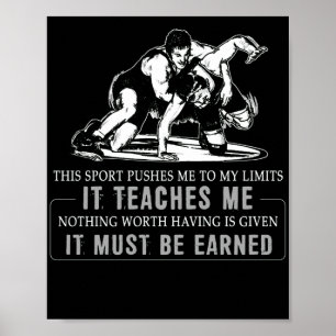 Poster Il Doit Être Gagné Lutte Sport