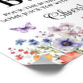 Poster Il donne aux papillons Fête des mariées mimosa sig (Coin)