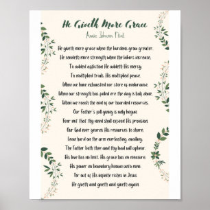 Poster Il donne plus d'affiche de Grace Matte