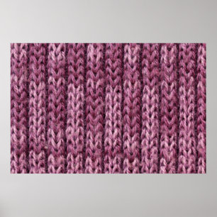 Poster Il est de texture tricot violet pour motif et dos