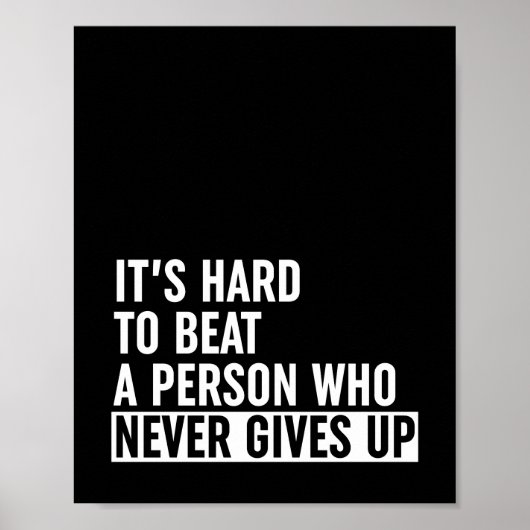 Poster Il est difficile de battre une personne qui ne se (Devant)