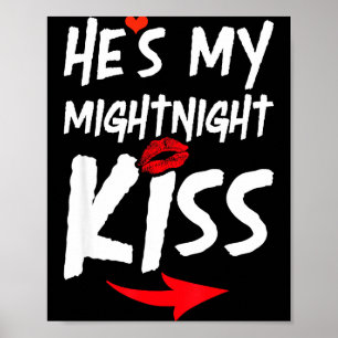 Poster Il est mon baiser de minuit Bonne année drôle asso