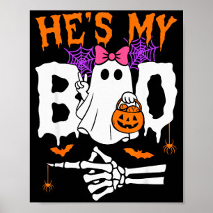 Poster Il est mon Boo Halloween de couple assorti Couples