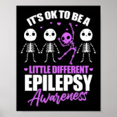 Poster Il est ok d'être un peu différente conscience épil (Devant)