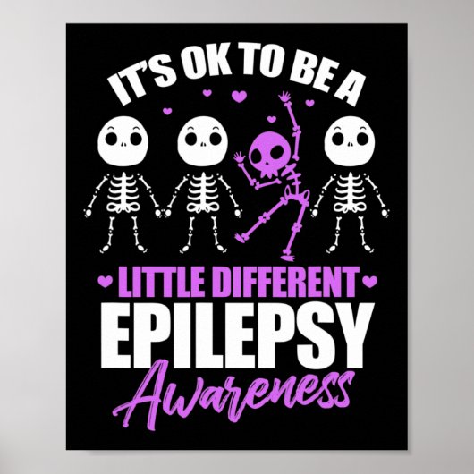 Poster Il est ok d'être un peu différente conscience épil (Devant)