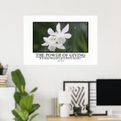 Poster Il est plus béni de donner que de recevoir (Bureau à domicile)