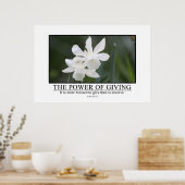 Poster Il est plus béni de donner que de recevoir (Cuisine)