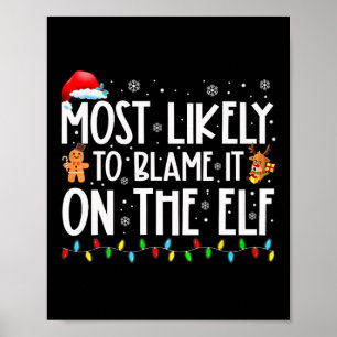 Poster Il Est Probable Que La Famille Elf Père Noël Xm En