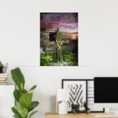 Poster Il est ressuscité, art religieux de Pâques (Bureau à domicile)