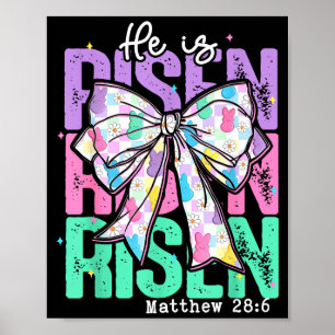 Poster Il Est Ressuscité Christian Jésus Coquette Arc Bib