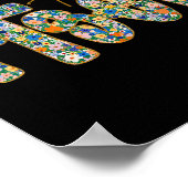 Poster Il Est Ressuscité Floral Printemps Pâques Jésus ch (Coin)