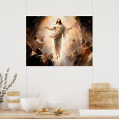 Poster Il Est Ressuscité, Jésus Ascension Au Ciel (Cuisine)