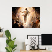 Poster Il Est Ressuscité, Jésus Ascension Au Ciel (Bureau à domicile)