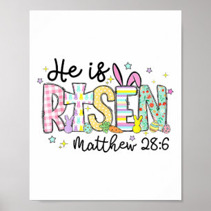 Poster Il Est Ressuscité Jésus Chrétien Joyeuses Pâques F
