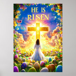 Poster Il est ressuscité Jésus de Pâques