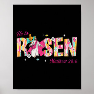 Poster Il Est Ressuscité Matthieu 286 Pâques Bible Chréti