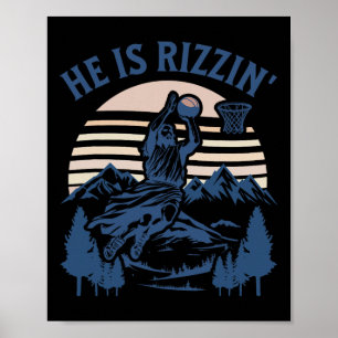 Poster Il Est Ressuscité Rizzin' Pâques Jésus Foi Chrétie