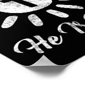 Poster Il Est Ressuscité Traverse Vintage Joyeux Pâques (Coin)