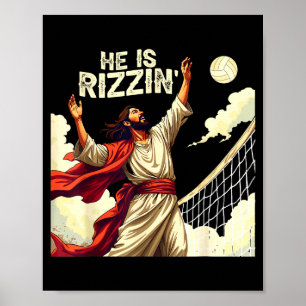 Poster Il est Rizzin Jésus Citation de Mème T-shirt Drôle