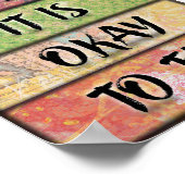 Poster Il est sécuritaire d'essayer - Art inspirant motiv (Coin)