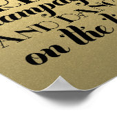 Poster Il est temps de boire une citation de Champagne Ma (Coin)