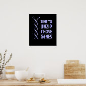 Poster Il Est Temps De Dézipper Ces Gènes Génétiques (Cuisine)