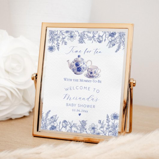 Poster Il Est Temps Pour Le Thé Avec La Maman D'Être Toil