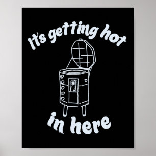 Poster Il fait chaud ici Jardin Bbq Enthousiaste B