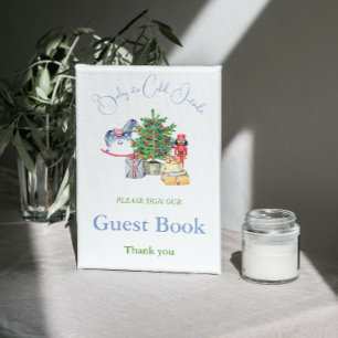 Poster Il fait froid dehors Baby shower de Noël Livre d'i