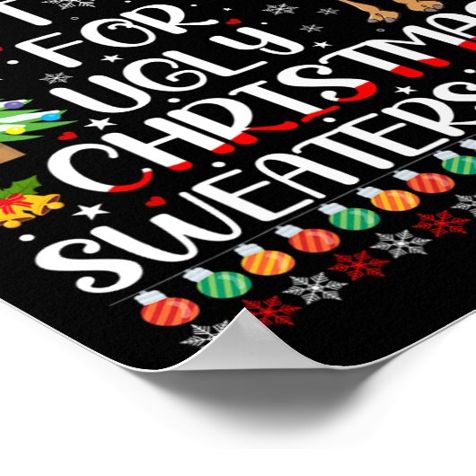 Poster Il fait trop chaud pour les affreux pulls de Noël (Coin)