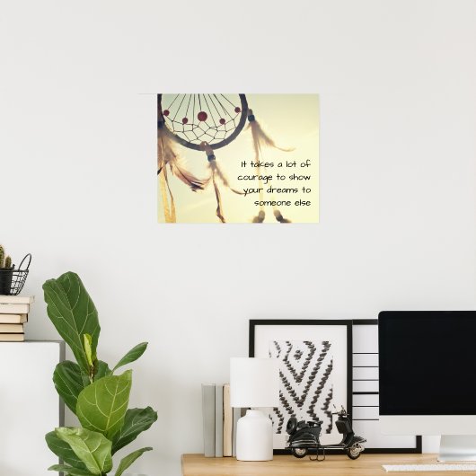 Poster Il faut beaucoup de courage (Bureau à domicile)