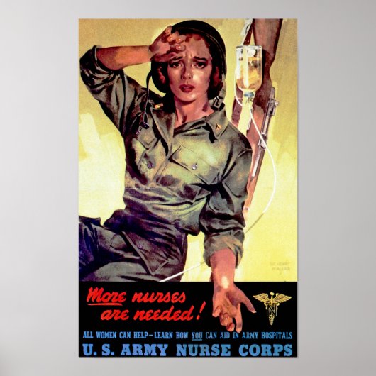 Poster Il Faut Plus D'Infirmières ~ Corps D'Infirmières (Devant)