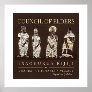 Poster Il faut un village - cadre du patrimoine Tribal Af