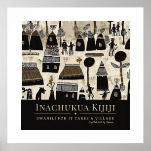 Poster Il faut un village - cadre du patrimoine Tribal Af